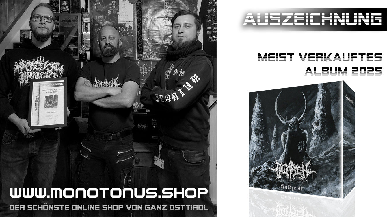 Auszeichnung: "Meist Verkauftes Album 2025" vom monotonus shop. Sieger: Agasch